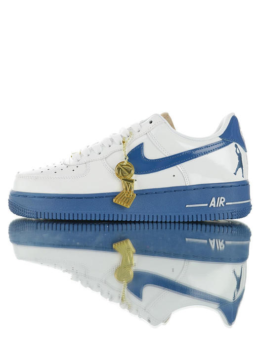 耐克Nike Air Force 1 Low Retro CT16 QS 夺冠的奥义纪念拉希德·华莱士 镜面皮革效果 空军一号经典低帮休闲运动板鞋 怒吼天尊白蓝白宝蓝红 商品图0