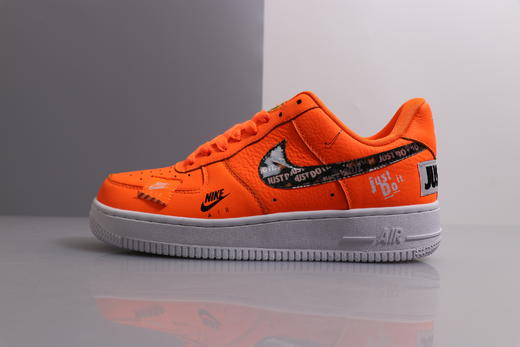 耐克Nike Air Force 1 Low “Just do it”只管去做 定制限定 黑白橘 白黑橘香橙 商品图7