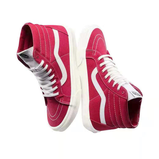 Vans Vault SK8-Hi LX 黑绿薄荷绿配色 玫瑰红 荧光绿 西红柿红 帆布鞋高帮 低帮 系列高帮帆布滑板鞋  Size：35--44 商品图5