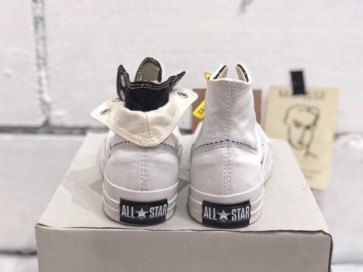 日版匡威converse CUTLINE 解构剪裁个性DIY帆布鞋高帮复古帆布鞋男女同款 硫化工艺，聚氨酯硅蓝PU中底、原楦开发日本限定发售 颜色：黑色 白色 货号：1CL517 鞋码：35--44 商品图7