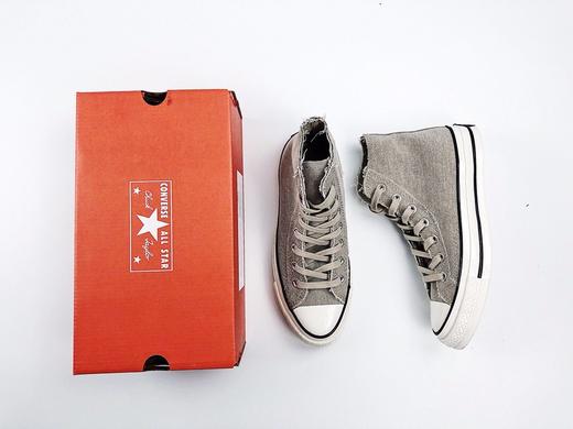 匡威 Converse Chuck Taylor All Star 做旧磨边水洗布复古高帮帆布鞋男女同款   颜色：草木灰 草绿 货号：164595C 号码：35-44 商品图2