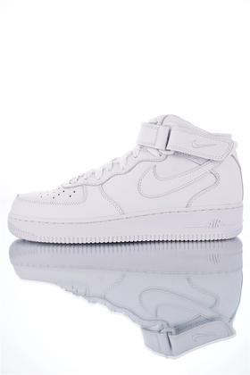 耐克Nike Air Force 1 Mid '07“Flax” 空军一号经典百搭休闲运动板鞋 白皮深蓝漆皮勾全白麦黄白红
