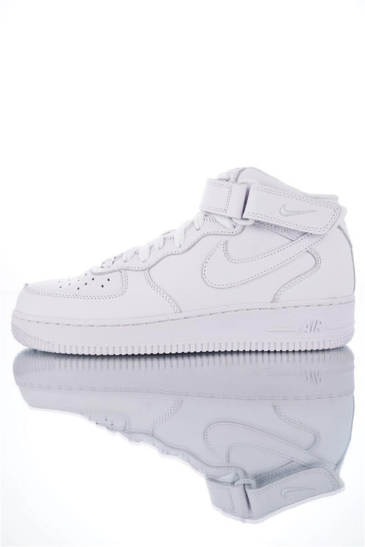 耐克Nike Air Force 1 Mid '07“Flax” 空军一号经典百搭休闲运动板鞋 白皮深蓝漆皮勾全白麦黄白红 商品图0