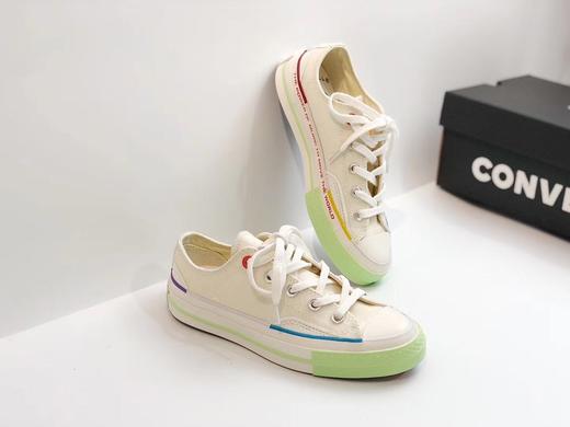 Converse/匡威 Chuck Taylor All Star 1970 Hi 联名低帮走秀滑板鞋，鞋面采用硫化工艺 正确硅蓝PU中底+原盒 透明鞋底，七色围条实物更漂亮！ 尺码：35--44 商品图2