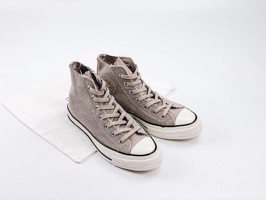 匡威 Converse Chuck Taylor All Star 做旧磨边水洗布复古高帮帆布鞋男女同款   颜色：草木灰 草绿 货号：164595C 号码：35-44 商品图0