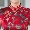 上海旗袍厂TZRY-C2002高端定制唯美复古潮流宴会红色礼服旗袍 商品缩略图1