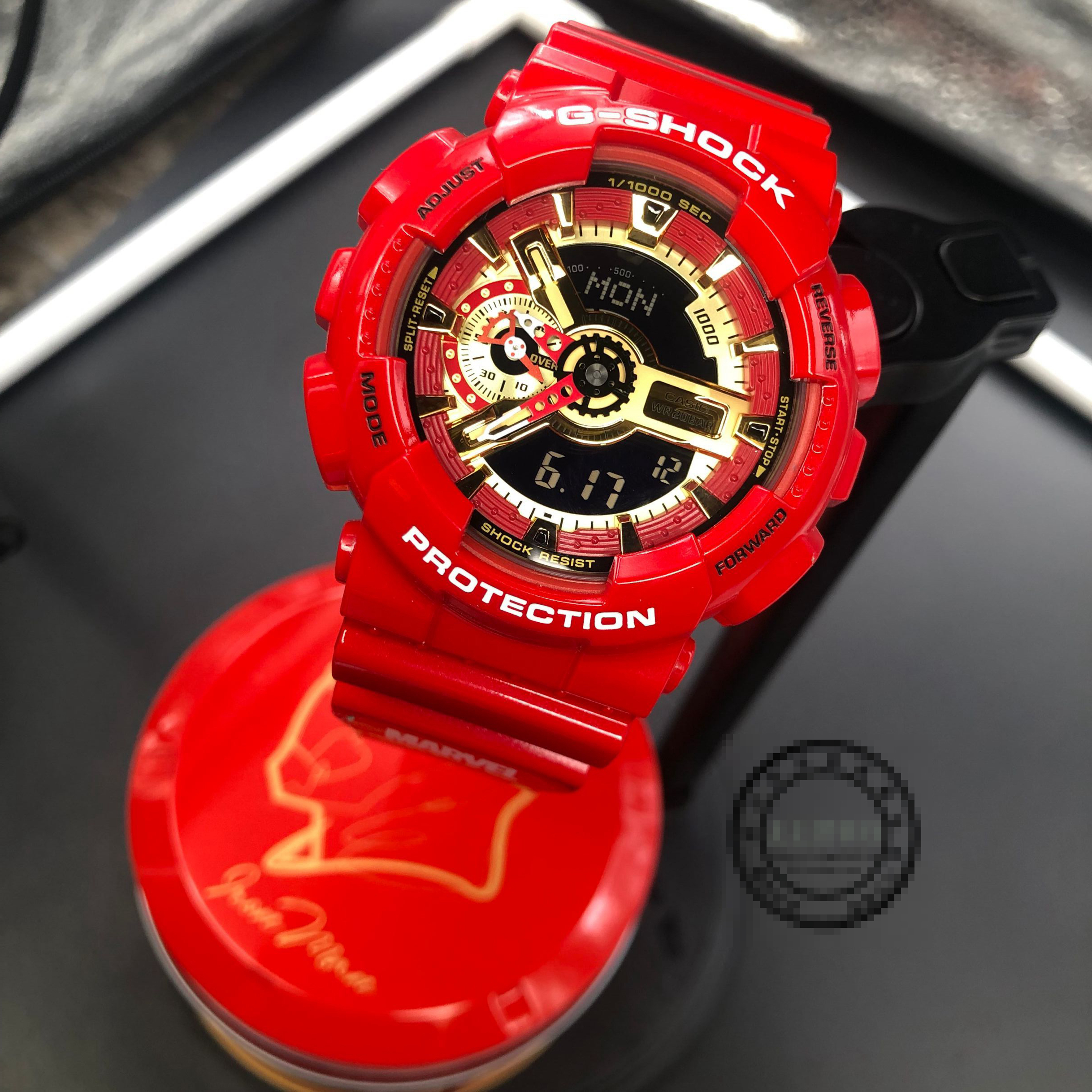 卡西欧g-shock复仇者联盟漫威特别限量合作款钢铁侠手表男