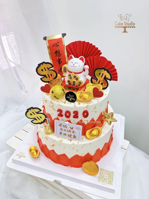1027CAKE| 双层招财猫主题 开业/领导/长辈款式 商品图0