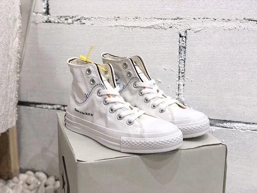 日版匡威converse CUTLINE 解构剪裁个性DIY帆布鞋高帮复古帆布鞋男女同款 硫化工艺，聚氨酯硅蓝PU中底、原楦开发日本限定发售 颜色：黑色 白色 货号：1CL517 鞋码：35--44 商品图6