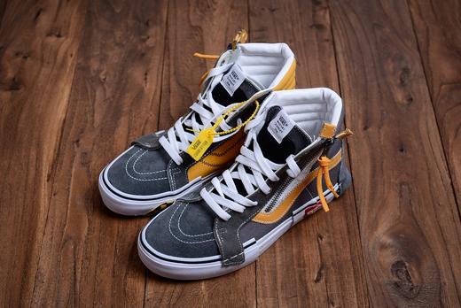 新一代解构Vans Vault Sk8-Hi Cap LX 有着质感十足的翻毛皮、拉链设计、粗犷的走线，都颇具辨识度 蓝色 白色 黑色 灰色 紫色 紫粉 商品图7
