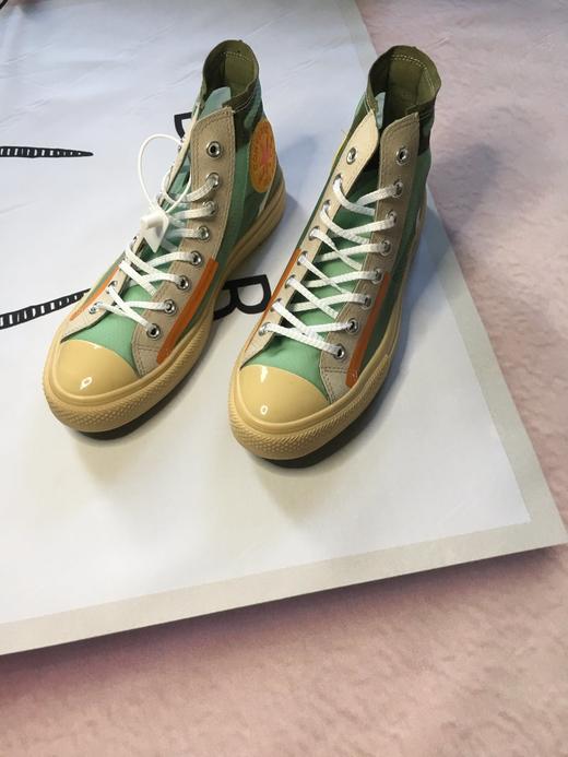 新款发售，OFF-GREEN x Converse Chuck Taylor All Star 1970s 进口透明绿色网纱高帮结构. 货号:165603C 尺码：35-44 商品图0