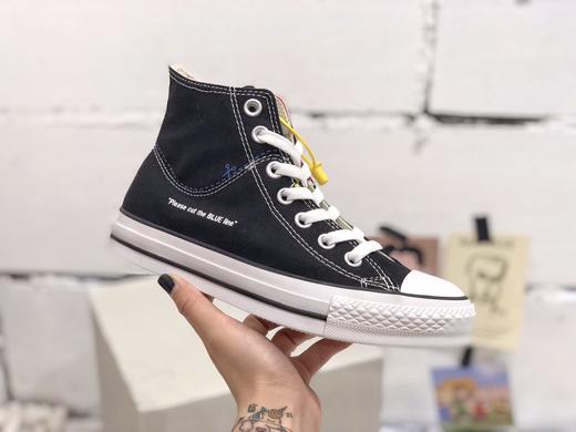 日版匡威converse CUTLINE 解构剪裁个性DIY帆布鞋高帮复古帆布鞋男女同款 硫化工艺，聚氨酯硅蓝PU中底、原楦开发日本限定发售 颜色：黑色 白色 货号：1CL517 鞋码：35--44 商品图0