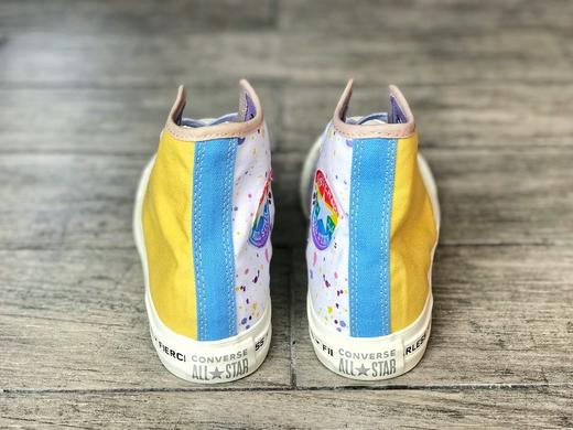 Converse Chuck Taylor All Star 70S匡威经典高帮系列马卡龙七彩拼接帆布鞋 原底印花开模 硫化工艺 原盒原标 尺码：35--39 商品图1