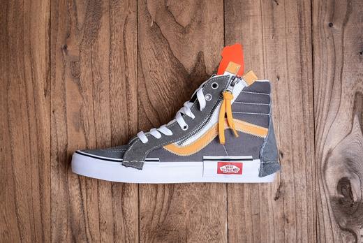 新一代解构Vans Vault Sk8-Hi Cap LX 有着质感十足的翻毛皮、拉链设计、粗犷的走线，都颇具辨识度 蓝色 白色 黑色 灰色 紫色 紫粉 商品图6