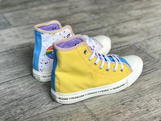 Converse Chuck Taylor All Star 70S匡威经典高帮系列马卡龙七彩拼接帆布鞋 原底印花开模 硫化工艺 原盒原标 尺码：35--39 商品图2