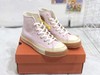 匡威CONVERSE Chuck 70 Pop 高帮复古帆布鞋男女同款 真标 硫化工艺，聚氨酯硅蓝PU中底、原楦开发版型原标原盒制官网爆火 粉色 灰色 白色货号：165719C 鞋码：35--39 商品缩略图2