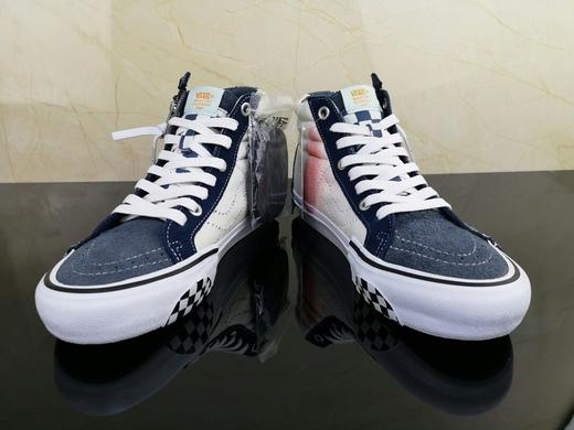 新一代解构Vans Vault Sk8-Hi Cap LX 解构主义高帮帆布板鞋 棋盘格 灰格子 白格子 蓝格子 质感十足的翻毛皮、拉链设计、粗犷的走线，都颇具辨识度  Size：40--44 商品图11
