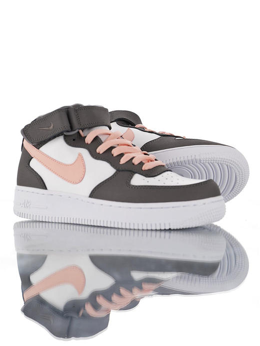 耐克Nike Air Force 1 Mid '07 LV8 硬质 耐克空军一号中帮经典百搭休闲运动板鞋 耐白灰紫白深灰浅粉 商品图3