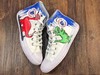 加拿大限定CONVERSE手绘卡通恐龙 高帮帆布鞋，独特的双面恐龙与颜色间的碰撞个性十足，冲击你的视觉，原底印花开模，真标硫化工艺，硅蓝中底 ，原盒原标 货号：763714c 号码：35 - 44 商品缩略图0