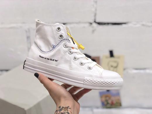日版匡威converse CUTLINE 解构剪裁个性DIY帆布鞋高帮复古帆布鞋男女同款 硫化工艺，聚氨酯硅蓝PU中底、原楦开发日本限定发售 颜色：黑色 白色 货号：1CL517 鞋码：35--44 商品图4