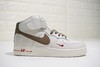 耐克Nike Wmns Air Force 1 High “Medium Olive” '07 LV8  空军一号经典高帮百搭休闲运动板鞋 全白橄榄绿 奶白褐勾 商品缩略图5