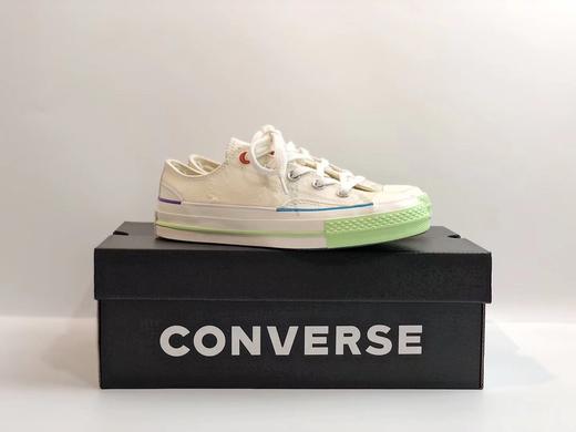 Converse/匡威 Chuck Taylor All Star 1970 Hi 联名低帮走秀滑板鞋，鞋面采用硫化工艺 正确硅蓝PU中底+原盒 透明鞋底，七色围条实物更漂亮！ 尺码：35--44 商品图0