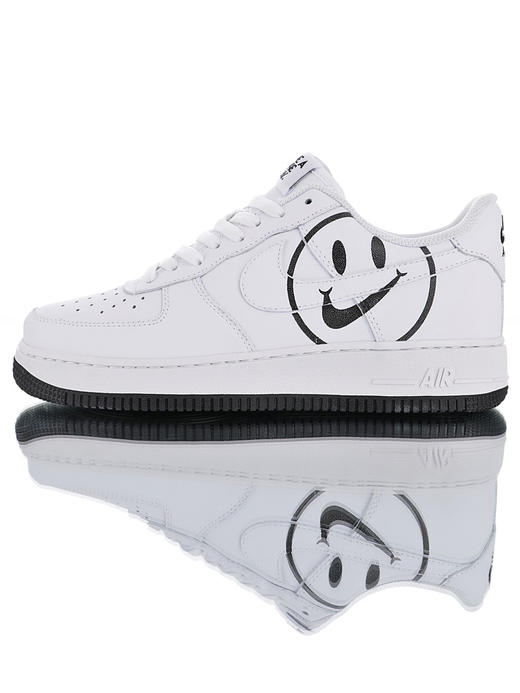 耐克Nike Air Force 1 GS "Have a Nike Day"  空军一号经典百搭低帮板鞋 白黑浅粉麂皮薄荷笑脸 商品图0