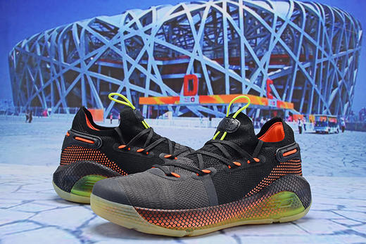 库里6低帮 黑桔 白青蓝 灰色 大红 灰橙 酒红 商品图9