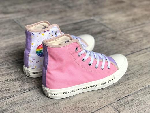 Converse Chuck Taylor All Star 70S匡威经典高帮系列马卡龙七彩拼接帆布鞋 原底印花开模 硫化工艺 原盒原标 尺码：35--39 商品图5
