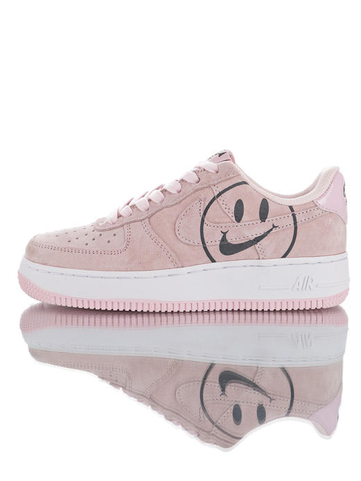 耐克Nike Air Force 1 GS "Have a Nike Day"  空军一号经典百搭低帮板鞋 白黑浅粉麂皮薄荷笑脸 商品图2
