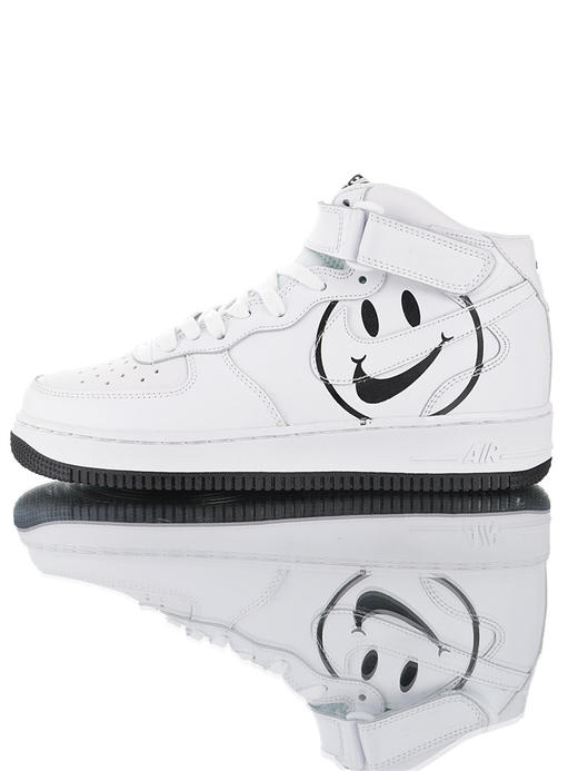 耐克Nike Air Force 1 GS "Have a Nike Day"  空军一号经典百搭低帮板鞋 白黑浅粉麂皮薄荷笑脸 商品图6