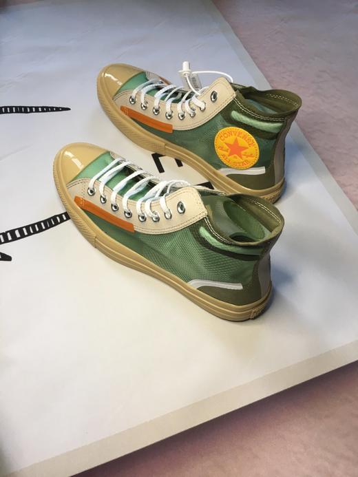 新款发售，OFF-GREEN x Converse Chuck Taylor All Star 1970s 进口透明绿色网纱高帮结构. 货号:165603C 尺码：35-44 商品图1
