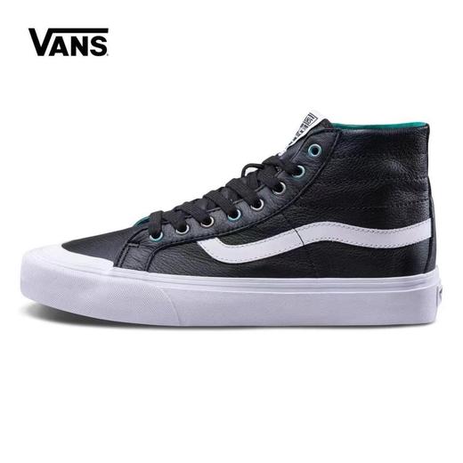 VANS范斯SK8-Hi高帮女鞋黑色皮质耐磨休闲板鞋VN0A3MV1UBO 码数：35 36 36.5 37 38 38.5 39 40 40.5 41 42 42.5 43 44 商品图0