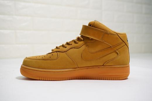 耐克Nike Air Force 1 Mid '07“Flax” 空军一号经典百搭休闲运动板鞋 白皮深蓝漆皮勾全白麦黄白红 商品图2