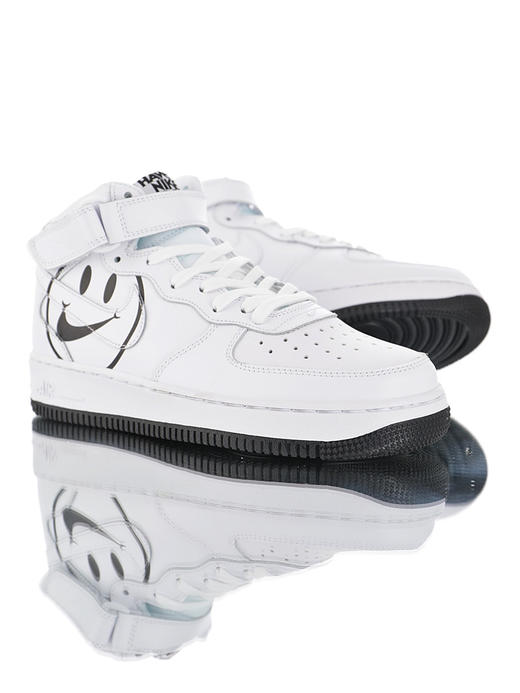 耐克Nike Air Force 1 GS "Have a Nike Day"  空军一号经典百搭低帮板鞋 白黑浅粉麂皮薄荷笑脸 商品图7