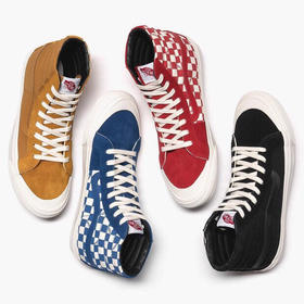 VANS SK8-Hi Style 138 LX Vault高端硫化支线鸳鸯棋盘格高帮半月包头红白板鞋 官方货号：VN0A3DP9VQC 红格 蓝格 黄格 黑格 尺码：35-44