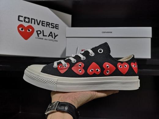 CDG Play x Converse 1970s  官方配色 高帮 发售正确小盒  正确PU蓝底 匡威川久保玲 Play爱心联名帆布鞋 原盒原标  多心 心 绿高 绿低 白高 白低 黑高 黑低 商品图5