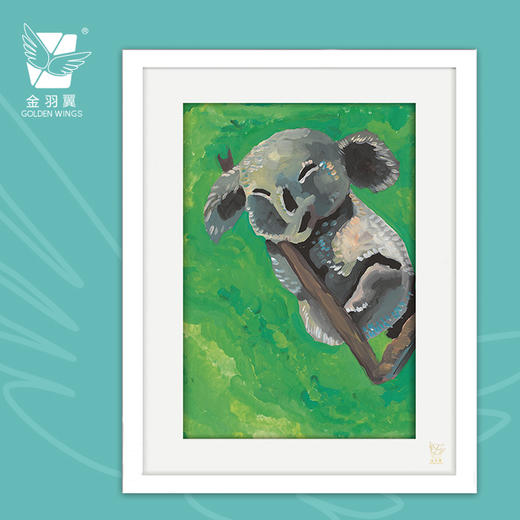 装饰画《树上精灵》 金羽翼残障小艺术家手绘作品 复制画 商品图0