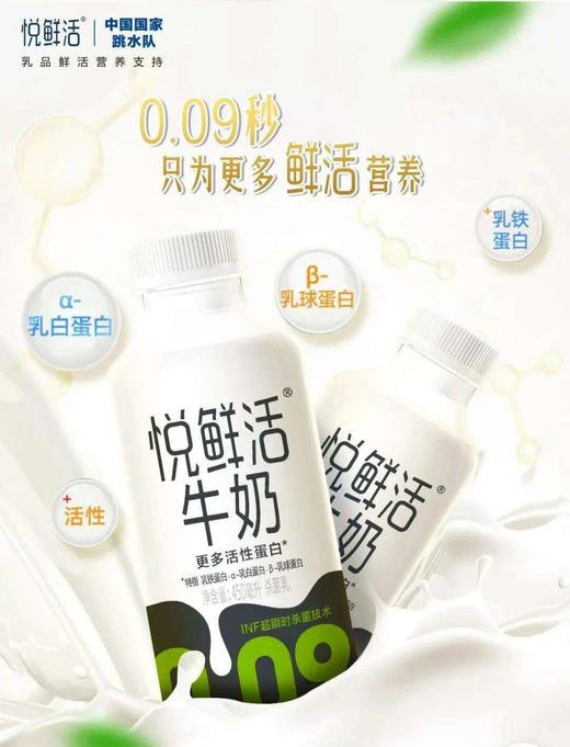 君乐宝悦鲜活牛奶450ml 商品图0
