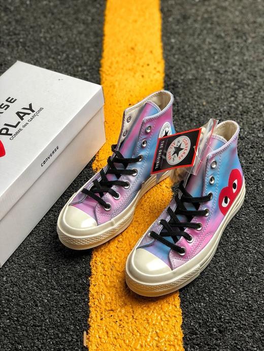 蓝底双围条版本Converse Chuck 70 CDG play，匡威1970S 川久保玲 创意之作 SIZE：35--44 商品图0