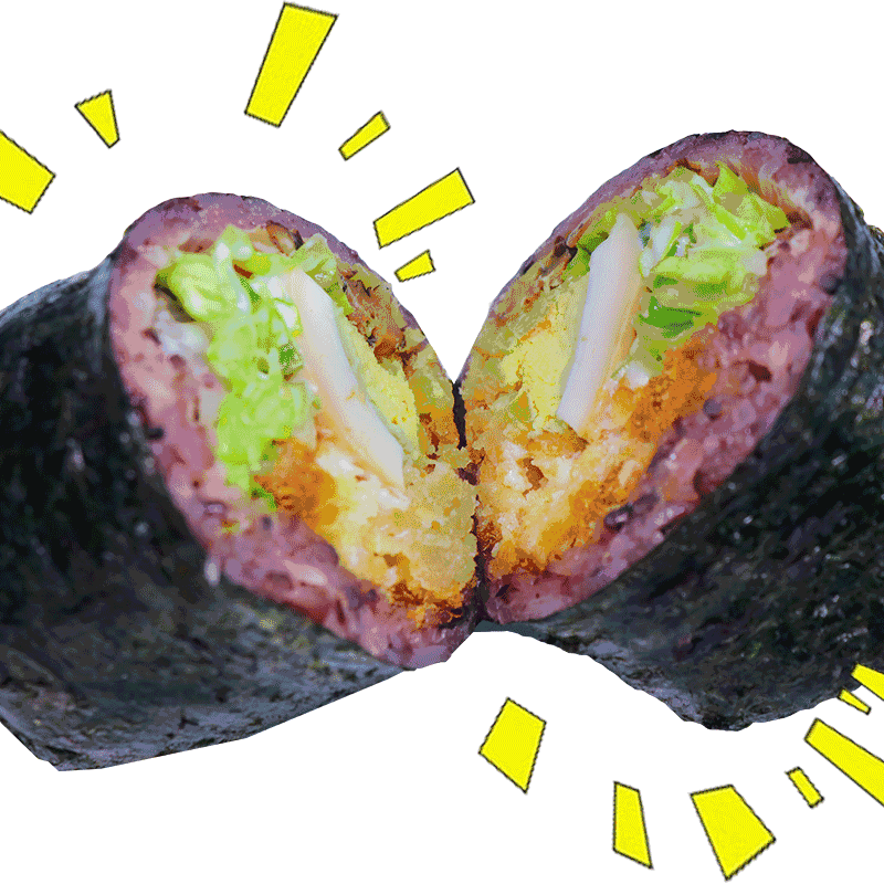【2个】【网红饭团】台湾风味紫米肉松海苔饭团