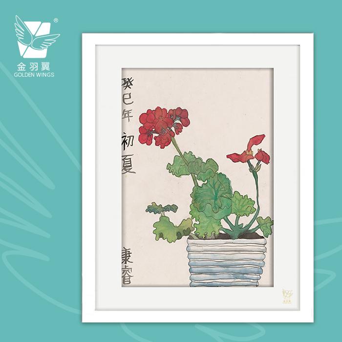 装饰画《初夏之花》 金羽翼残障小艺术家手绘作品 复制画/原画