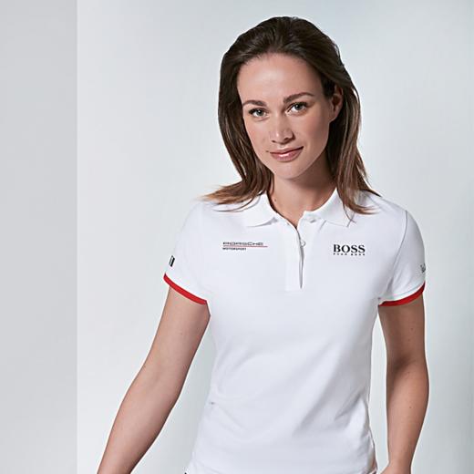 保时捷Motorsport Hugo Boss联名款 女士白色POLO衫 商品图3