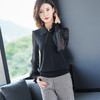 JS-101-2072春款淑女风系带翻领针织衫 商品缩略图1