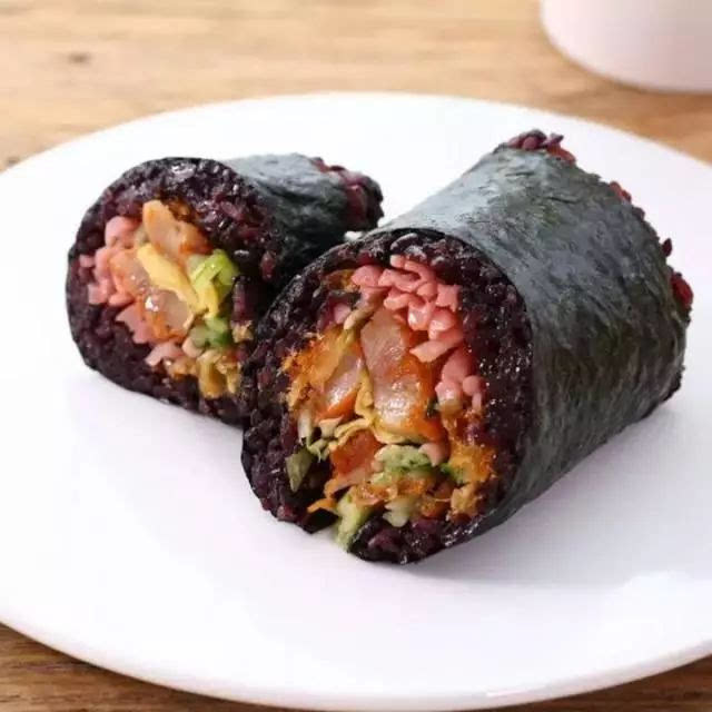 【2个】【网红饭团】台湾风味紫米肉松海苔饭团