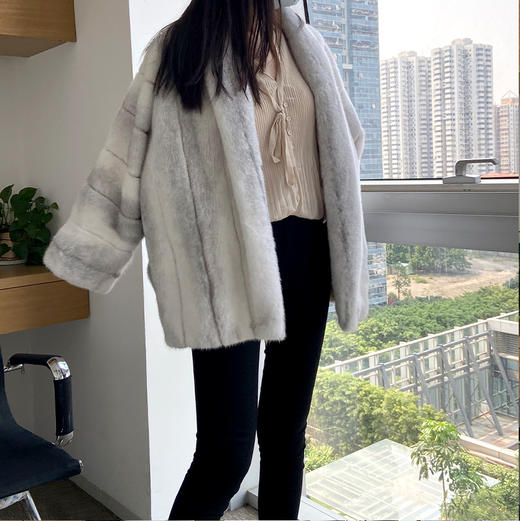 爆款跨界 | 女装蓝十字水貂皮草外套SF04318525 商品图1