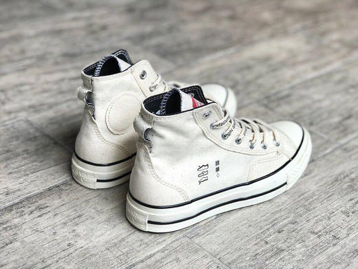 余文乐超爱之作匡威 内外反转  匡威 Converse x midnight studio 联名匡威高低帮帆布板鞋 黑色 白色 162123C 货号：162123c Size：35-44 商品图2