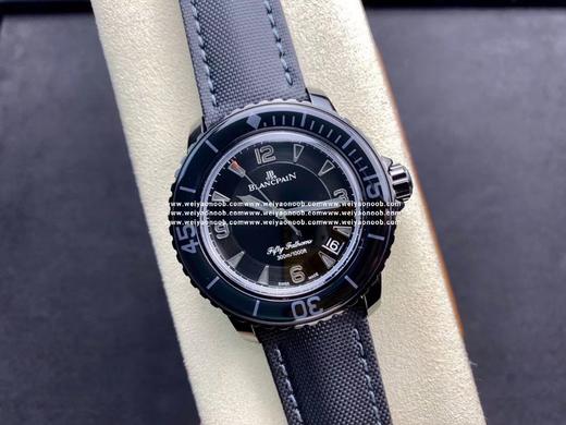 ZF ★素黑沉稳 自有锋芒 宝珀五十噚 50寻 黑武士型号 5015-11C30-52自动机械腕表终极版发售～ 活动：预定附送一副胶表带扣。45mm中大尺寸手感，进口316L 精钢打磨经抛光处理，腕表 商品图8