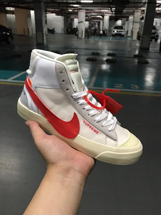 耐克Off-White x Nike Blazer Mid 联名款开拓者网纱拼接经典高帮百搭板鞋 商品图4