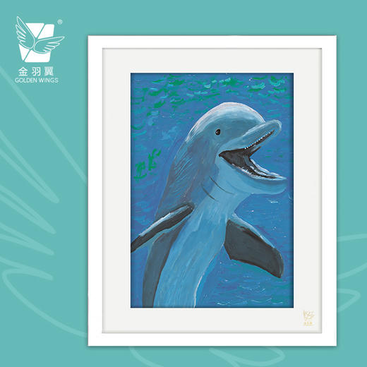 装饰画《微笑天使》 金羽翼残障小艺术家手绘作品 复制画/原画 商品图0